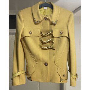 GIANNI VERSACE 1992 2 PIECE SUIT BONDAGE MEDUSA WESTERN BUCKLES VINTAGE RARE 38